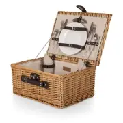 PICNIC TIME Classic Picnic Basket for 2, Romantic Picnic for 2, Wicker Picnic...
