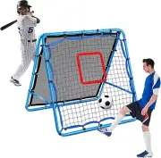 2-in-1 Soccer Rebounder – 3.3x3.3ft Kickback Net for Football & Baseball