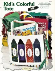 Kid's Colorful Tote Creative Scrap Quilt ~ Sewing Pattern Leaflet