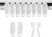 White Traverse Rod Slides Curtain Track Glider Hooks for 50PACK, Style 1