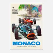 Galrie 1967 Monaco Grand Prix Vintage Racing Poster 25th Anniversary Collector's Art, Poster Only, A1 60 x 84cm (23 x 33inch)