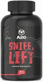 A2G Sniff & Lift Ammonia Smelling Salt - 32 Grams | Strongest ammonia smelling stimulant for powerlifting | THE OG FORMULA | A2G Lifestyle (Unscented)