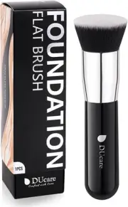 Flat Top Kabuki Foundation Brush for Liquid Makeup,Professional Stick Buffing Bl