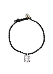 Paul Smith Dog tag Cord Bracelet - Black ONE SIZE