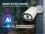 5MP Ultra HD 2.8MM H.265 POE IP Camera AI Motion Detection Two Way Audio Outdoor