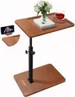 C Table End Adjustable Height, Swivel TV Tray for Small Brown