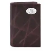 ZeppelinProducts UOK-IWT2-WRNK-BRW Oklahoma Trifold Wrinkle Leather Wallet