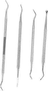 CANIGHT Stainless Steel Nail Tools 4pcs Manicure Kit Dead Skin Nail Pusher Tools