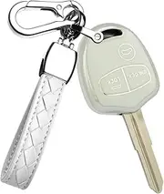 HIBEYO TPU Key Fob Cover for Mitsubishi Lancer EX Evolution Grandis Outlander Triton Pajero ASX Accessories with Keychains