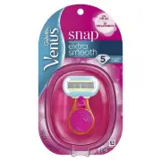 Gilette Venus Snap with 5 Blades for Women Portable Razor Cartridge 1 Ct 6 Pack