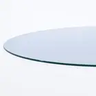 24" Inch round 1/2" Thick Clear Glass Table Top with Flat Polished Edge and Temp