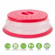 2-in-1 Collapsible Microwave Splatter Guard Cover & Vegetable Washing Colander