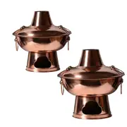 Stainless Steel Charcoal Chinese Copper Hot Pot Old Beijing Cookware Camping