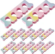 IWOWHERO 30Pcs Shiny Heart Shaped Toe Separators for Women Reusable Nail Art Spacers for Pedicure and Nail Polish Promote Toe Health and Balance for Home Salon Use