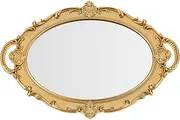 Vintage Makeup Mirror Retro Home Decor Wear Resistant Indoor Mirror for Bedroom Dressing Table Stable Base Design High Definition Finish