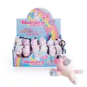 Unicorn Tie Dye Plush Keychain with Sound : NEW