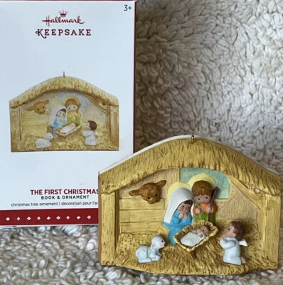 The First Christmas BOOK & Ornament Hallmark Keepsake Ornament 2016 NIB