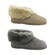 Ladies Slippers Panda Eliya Leather Slipper Boot Warm Soft Fluffy Size 5-10 New