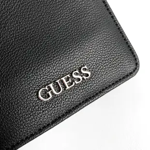 美國百分百【全新真品】Guess 簡約 護照夾 護照套 證件夾 卡片夾 車票夾 票卡夾 旅行 禮物 男包 黑色 AW07