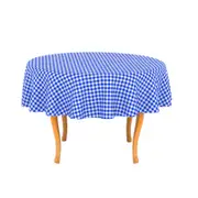 RANS Gingham Checked Blue Tablecloth