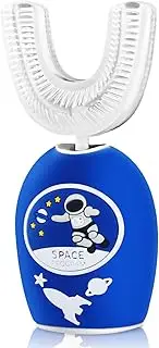 Ziliny Kids U Shaped Electric Toothbrush, Kids Automatic Timer Tooth Brush, Ultrasonic Automatic Toothbrushes with 3 Cleaning Modes, Waterproof Auto Toothbrush for Children Toddler(Age 3-7, Dark Blue)