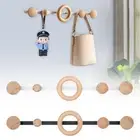 Coat Rack Wall Mounted Wall Hooks Wooden Decorative Modern Space Saving