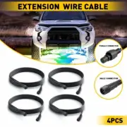 4Pcs 4 Pin 10Ft Extension Cable for LED RGB Under Glow Rock Light Connector Wire