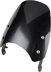 FUSHENGLI Windscreen Windshield Compatible with Triumph Bonneville T100 T120 1200cc T 100 Thruxton 900 SR500 Headlight Fairing Wind Air Flow Deflector(C)