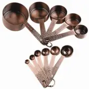 Measuring Cups and Spoons Set Copper Measuring Cups and Spoons Stainless Stee...