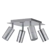CLA Lighting Exterior Adjustable 4 Head Square Spot Light (Titanium) IP44