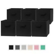 12x12x12 Inch Storage Cubes 6Pack Fabric Cube Storage Bins | Dual Handles Fo
