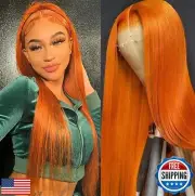 Ginger Lace Front Wigs Human Hair 26inch 180% Density 13x4 Full Frontal Hd Tr
