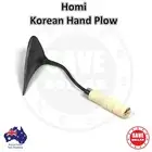 Homi Korean Traditional Plow Hoe Farming Garden Digging Wooden Handle Hand Tool