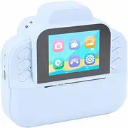 Kids Print Camera, 48MP HD Photos 1080P Video 6X Zoom Digital Video Cameras, Gifts for Girls Boys Ages 3-12 (Blue)