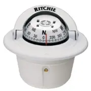 Ritchie Explorer Flush Mt. Compass 6 inL W/Quick Push-Button Removal in White