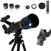 Catzon Travel Telescope 70mm Aperture 20x-200x AZ Mount with Phone Adapter
