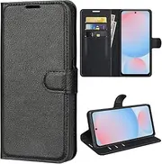 [T Tersely] Wallet Case Cover for Samsung Galaxy S24 FE 5G (2024), Premium Protective PU Leather Flip Magnetic Case with Card Slots Stand Feature - Black