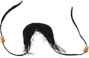 Pirate Costume Beard Mustache Kit Realistic Fake Beard Props for Men for Halloween and Party Decorations Black