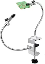 Helping Hands Soldering Third Hand Tool Tabletop Clamp Base with 2 Nickel Plated