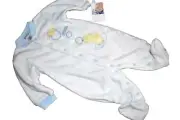 E9 Vintage NWT 9M 6-9M CARTER"S Bubbles DUCK Plush Fleece Footed Sleeper Pajamas