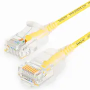 10Gbps Ultrafine CAT6A Yellow Ethernet Patch Cable Slim LAN Networking Cable