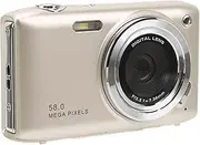 Video Camera Camcorder Digital Camera Recorder, 58MP 4K Full HD DV Camera with 2.88 Inch TFT Screen, 16X Zoom Macro Timed Photography, Anti Shaking, Built in 800mAh Battery (Gold)