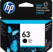 1 Genuine HP 63 Black Ink Cartridge for HP 2131, 3630 Envy 4520, 4520 4524 4522