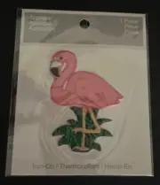 Flamingo Embroidered Iron On Applique Patch 3.5" Crafts Sewing