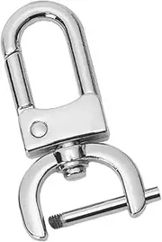 Wsymxuo Keychain Clip Hook Lobster Clasp Metal Screw Rod Lobster Clasp Keychain Hardware Accessories Swivel, Silver white L, as described