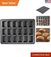 Perfect Results Premium Non-Stick Bakeware Mini Loaf Pan, 18-Cavity