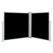 Retractable Side Awning Outdoor Patio Shade Blinds Screen Black 100x600cm
