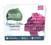 SEVENTH GENERATION Free & Clear Super Tampons with Applicator, rip box, 18 ct