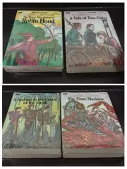 4 Book Lot: Robin Hood, A Tale of Two Cities, The Time Machine, A Journey...