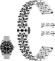 [ABNUSR] Stainless Steel Watch Band for Women Men Compatible with Samsung Galaxy Watch 7/6/5/4 40/44mm, Watch 6 Classic 43/47mm Band, Galaxy Watch Band 5 Pro Strap 45mm, Watch 4 Classic 42/46mm Strap